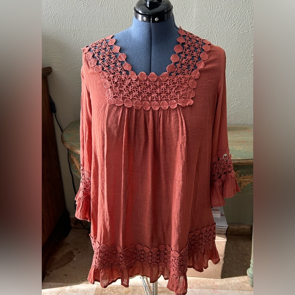 Índigo Soul Blouse Color Brown Size L